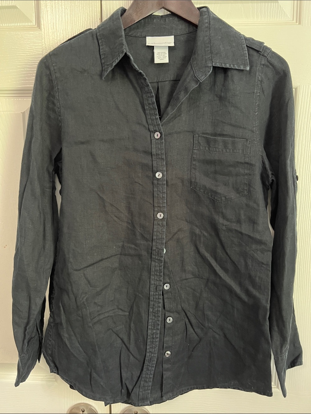 Women’s Line Black Button-Up Shirt